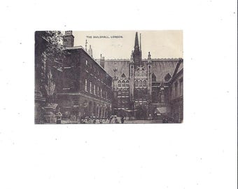 Cartão postal do início de 1900 de The Guildhall, Londres, Inglaterra, não postado, lembrança de viagem antiga,