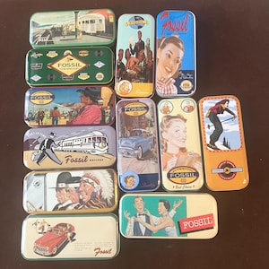 Choice 1990s Vintage Fossil Limited Edition Collector's Tin Box with  Papers, Liner Inside