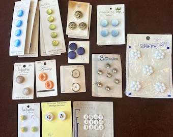 Choice of Buttons Under 1 Inch, Original Cards & Other, Replacement, Sewing