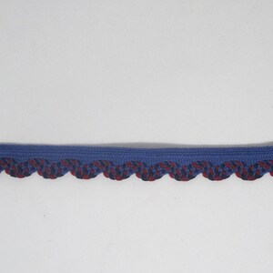 Blue & Red Poly Braid Trim With Lip, 1/2 Inch Wide, in 2-YARD ...