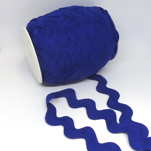 Jumbo ROYAL BLUE Rick Rack, 1,4 tum bred polyetenkant, metervara, sömnads- och pysseldetaljer, stor Rick Rack-kant för pyssel, baby, heminredning, kudde