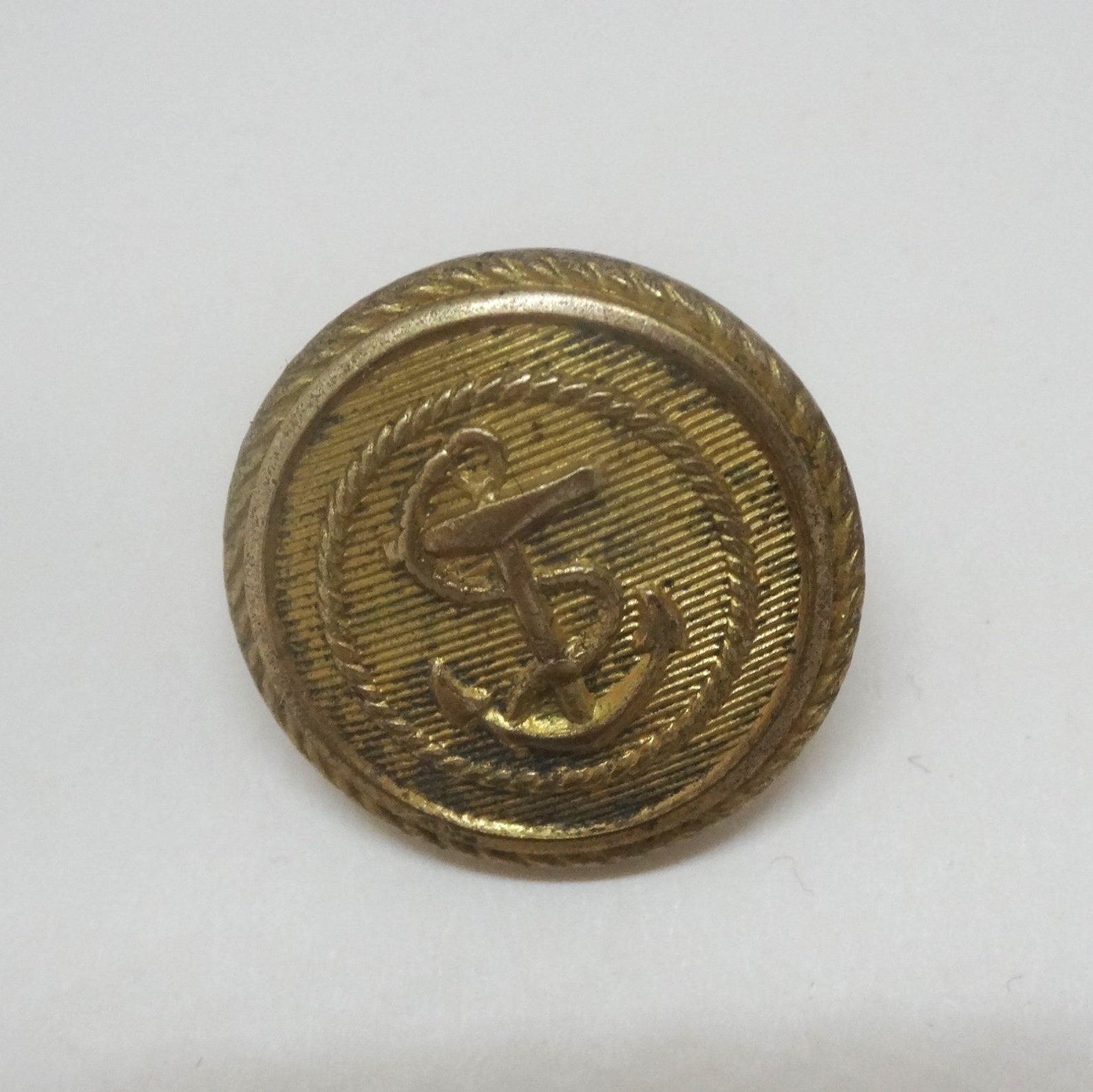 2 Military Style Brass Buttons With Anchors 3/4 In. Shank Etsy