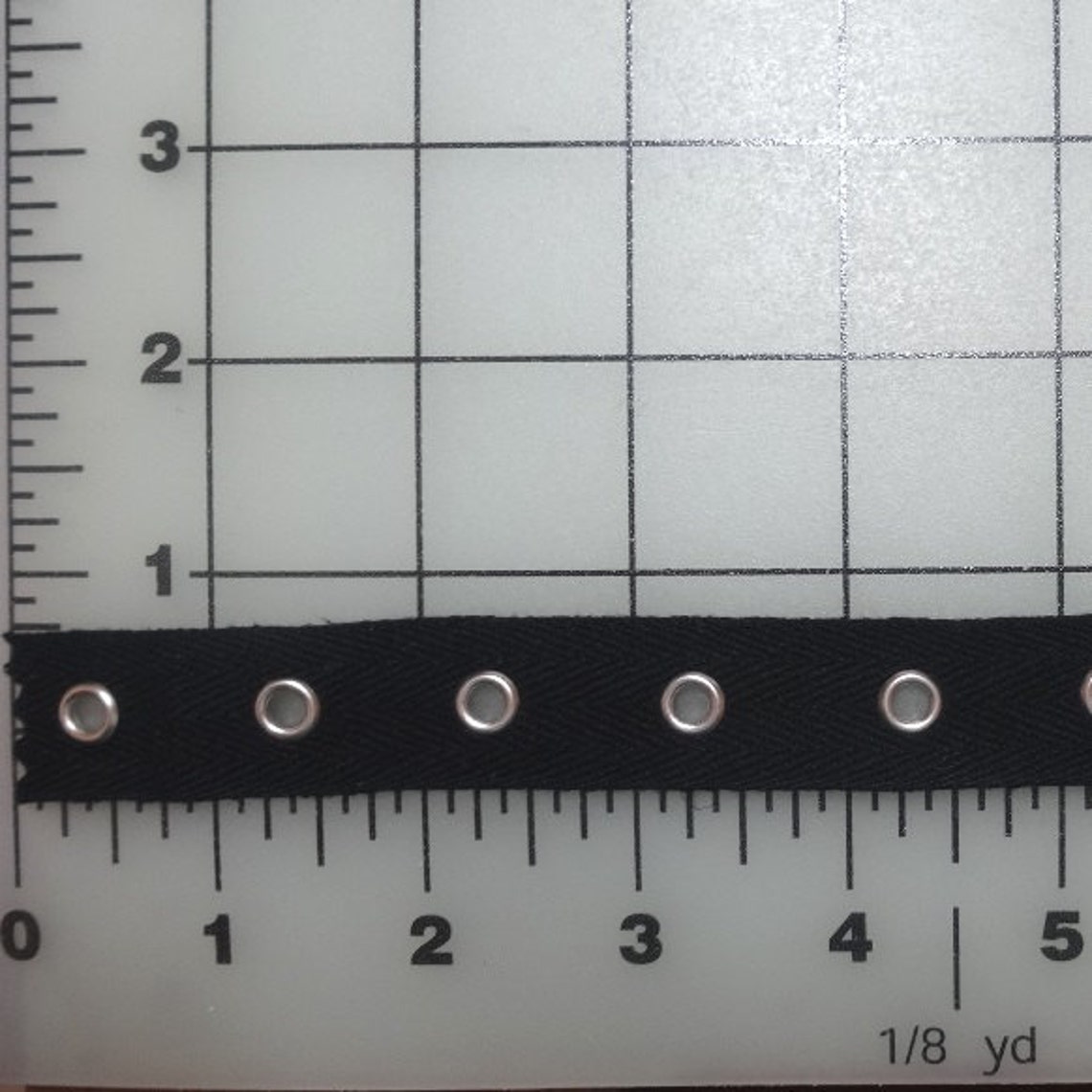 3/4 Inch Black Eyelet Grommet Twill Tape Nickel Eyes 3/16 Etsy