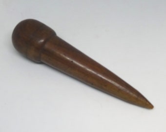 Black Walnut Antique Sailor's Fid, 6.25 Inches Long, Collectible Nautical, Sailing, Great Patina
