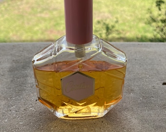 1989 AVON Cotillion Spray Cologne, 1.6 oz. 75% Contents, Pink Cap & Label, Embossed Abstract Bottle, Vintage Fragrance, Upcycle Vanity