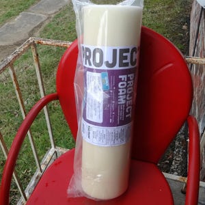 Roll of Project Foam in Original Package, .5 Inch Thick, 72 x 24 Inches, New Old Store Stock, Made USA by Fairfield, Polyurethane, Upcycle