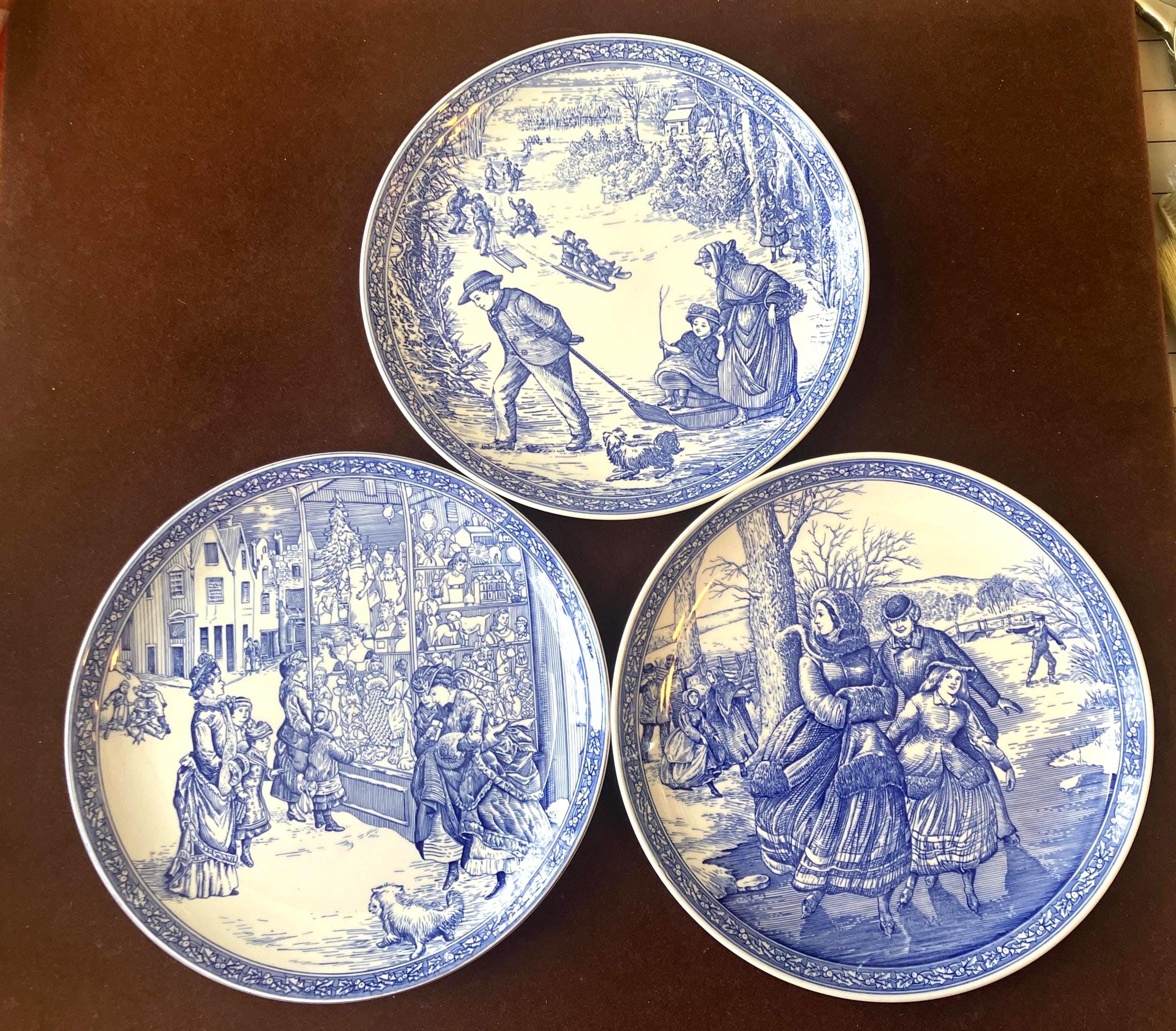 Winter Scene Plates - Etsy