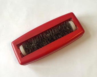 1960s Red Fluppi Brush, Made in Germany, For Car, Office, Home, Small Carpet Sweeper