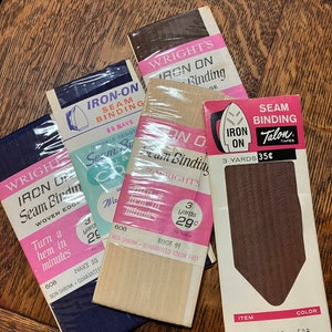 Packaged Iron On Hem Tape by Wrights, Talon, Coats, 3 Yd Package, 1/2 Inch Wide, Polyester & Rayon, Home Sewing Notions, Quick Easy