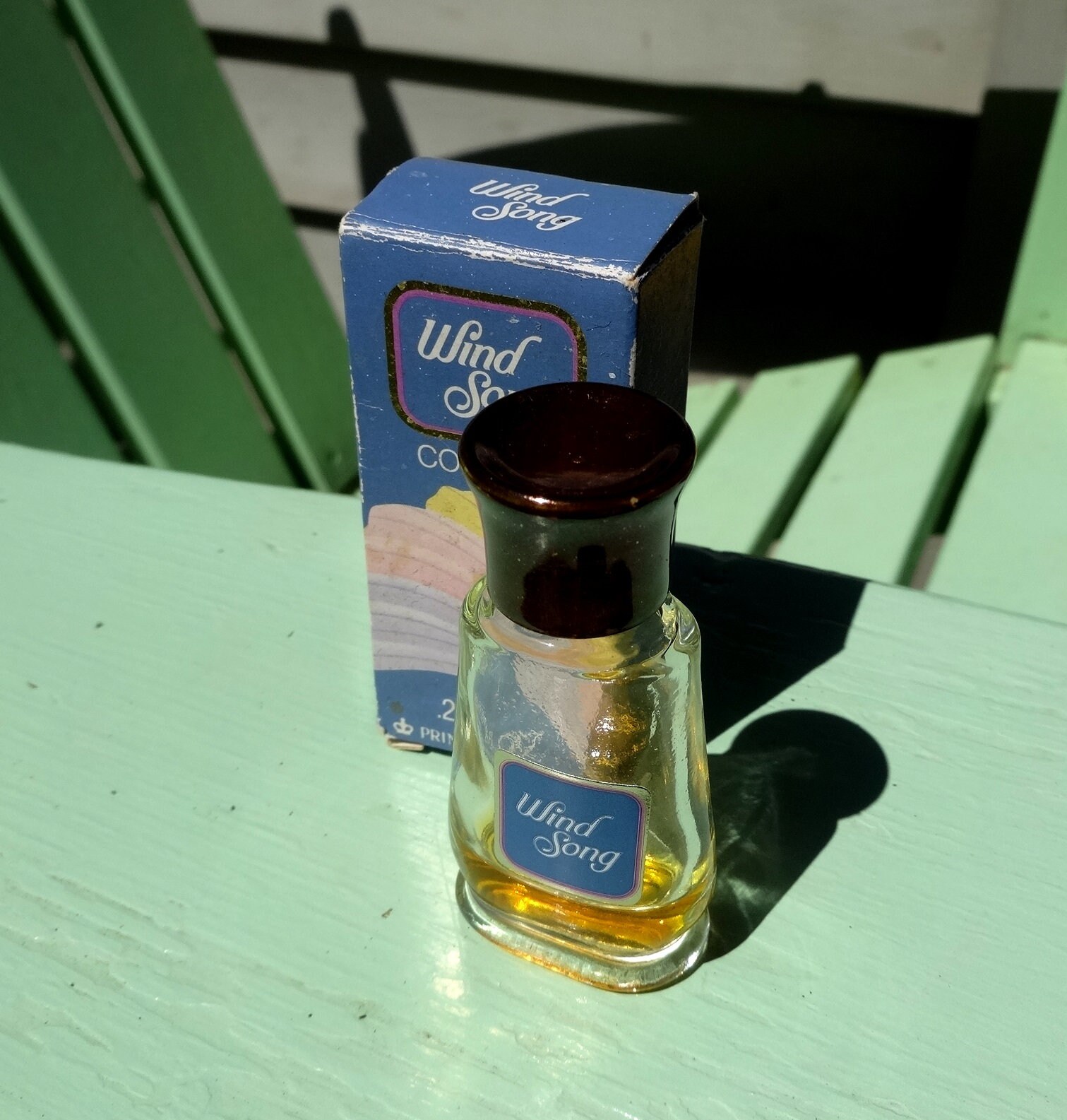 1990s Wind Song Cologne With Box by Prince Matchabelli, Mini Size