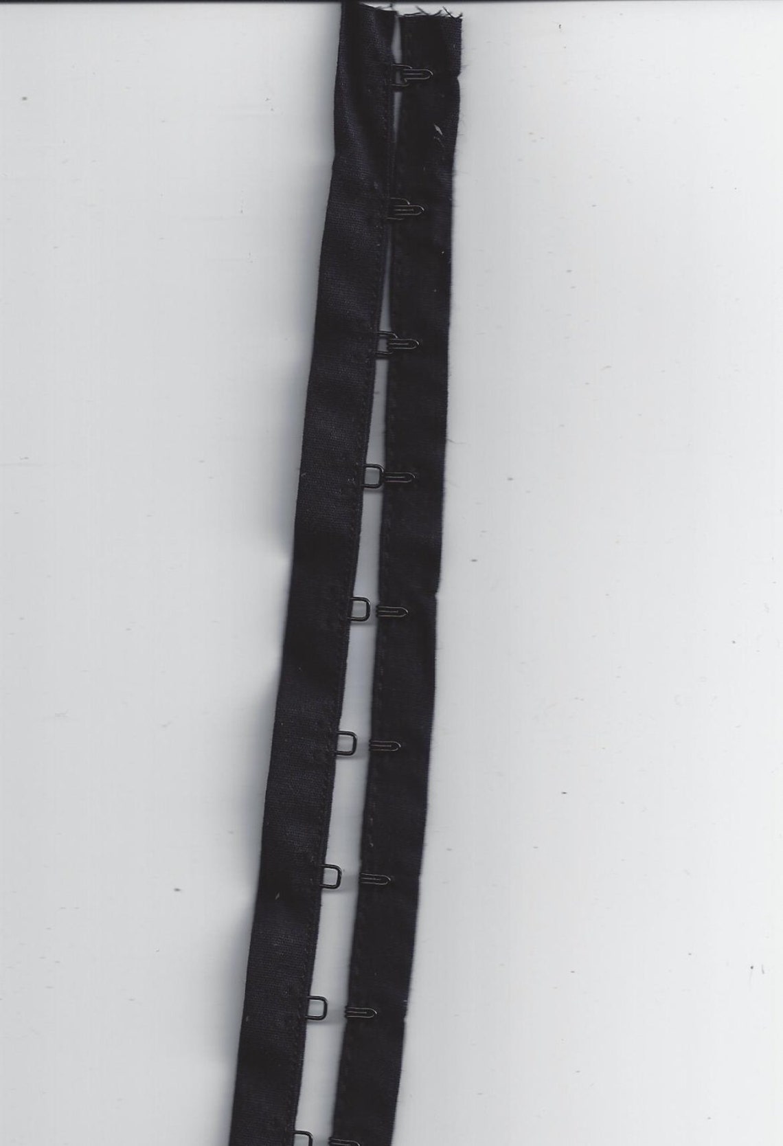 One Inch Black Hook & Eye Tape Cotton With Enamel Hooks Etsy