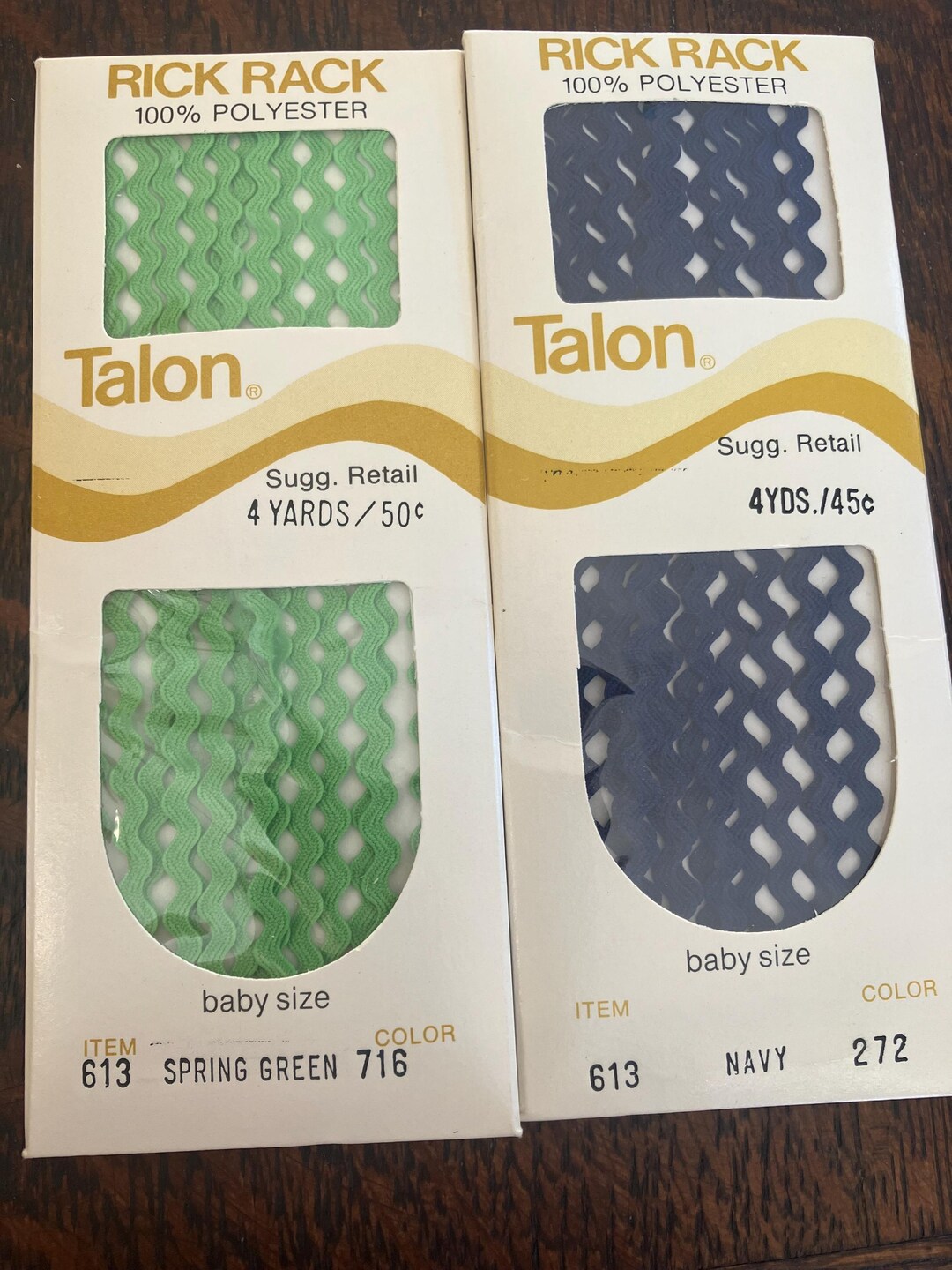 Talon Packaged Baby Rick Rack in 4 Yards, Polyester, From 1973 ...