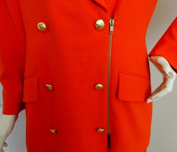 Anne Klein Misses' Career Suit in Orange Wool Ble… - image 2