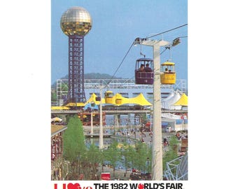 1982 World's Fair Postcard Booklet With 8 Cards, Knoxville