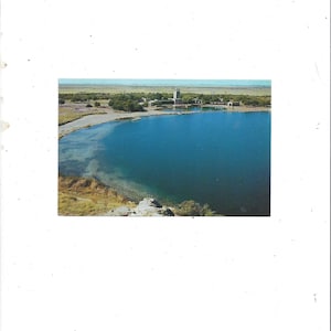 Cartolina del lago Lea, Bottomless Lakes State Park, Roswell, New Mexico, non spedita, souvenir di viaggio, vintage anni '50, fornitura di album di riciclo