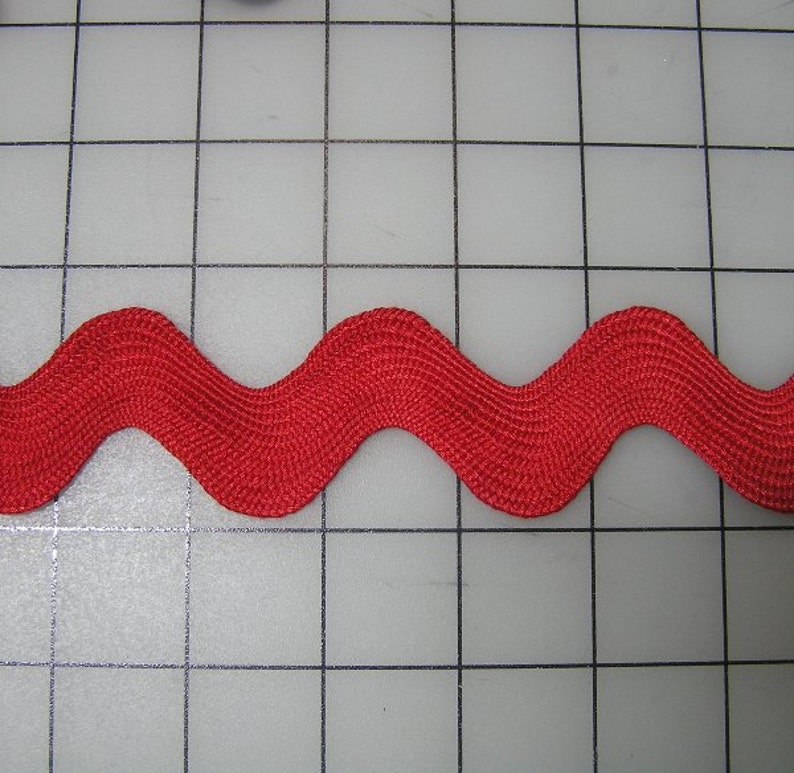 Jumbo Red Rick Rack 1.4 Inch Wide Poly Fun Trim BY the YARD Etsy