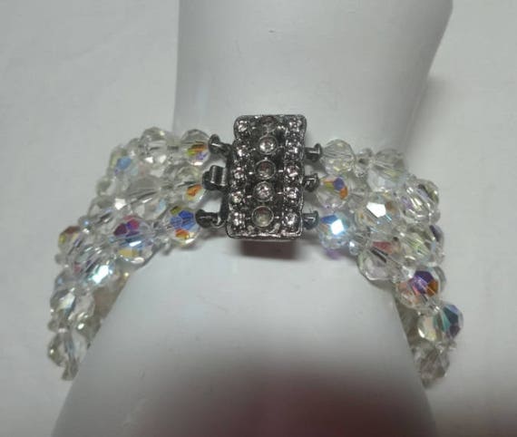 3 Piece Glass Necklace, Bracelet, Earrings Set, 1… - image 3