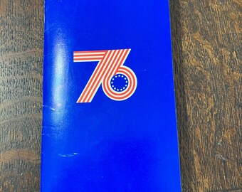 1976 Calendar Book from Exxon. "Pocket Secretary." 3.75 x 6.5 inches. Bicentennial Year. No Writing Inside, Vintage Advertising, Upcycle