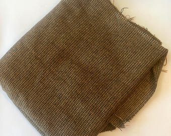 Irregular Cut of Tweed Wool-Like Fabric, 2 Yards, 18" Wide, Synthetic