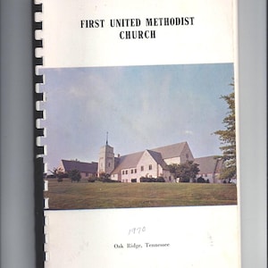 1970 Vintage Kirchenregister von der First United MEthodist Church, Oak Ridge, Tennessee