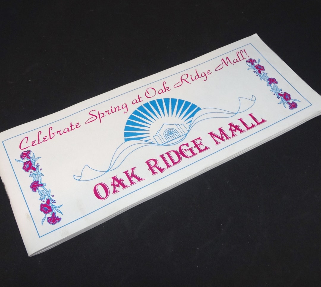 Oak Ridge Mall Sign 1983 Oak Ridge Mall Coupon Book, Oak Ridge, Tennessee, 8 3/8 X 3.25 ...