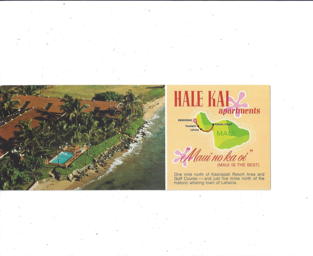 Postcard Hale Kai Apartments, Lahaina, Maui, Hawaii, Unposted, Extra