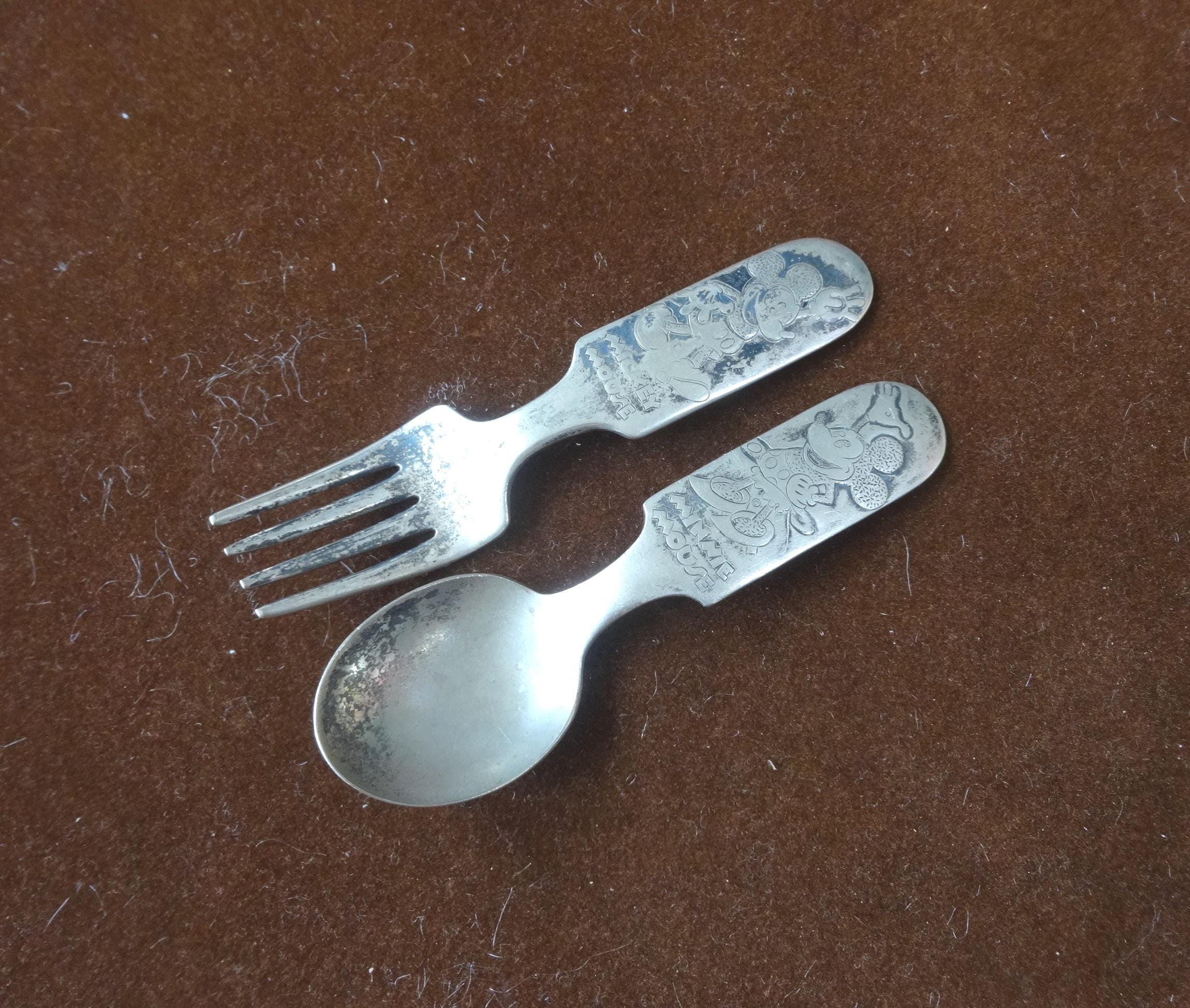 Vintage Minnie & Mickey Mouse Child's Silverware by Fairfield
