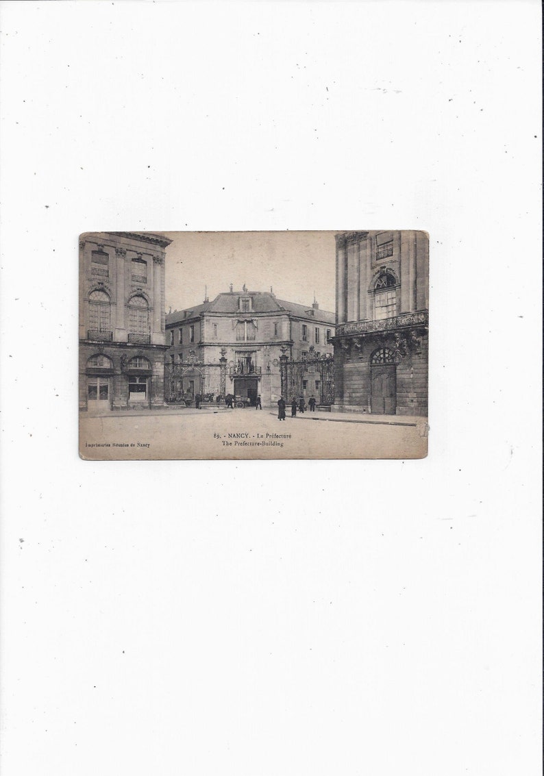 Cartolina dei primi anni del 1900 o della fine del 1800 Prefettura di La a Nancy, Francia, Foto in bianco e nero, Imprimeries Reunies, Souvenir di viaggio immagine 1