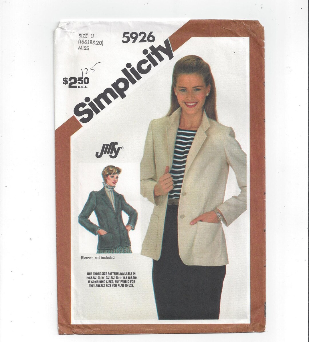Simplicity 5923 Pattern for Misses' Jiffy Unlined Jacket - Etsy