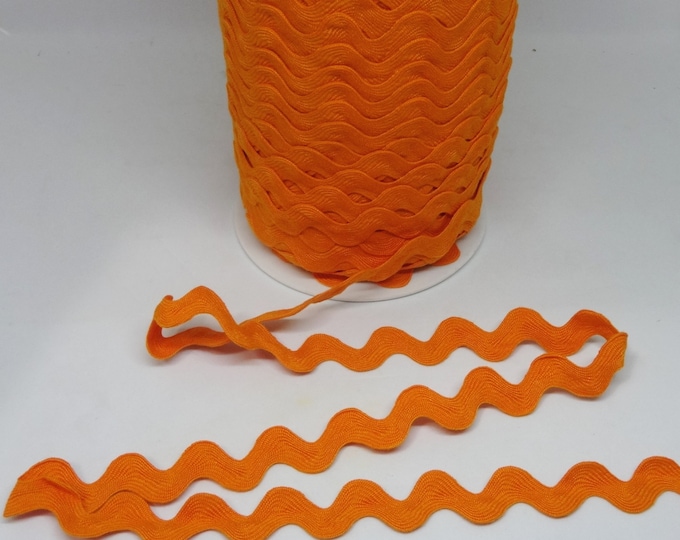 5 Yards Orange Jumbo Rick Rack Trim, Orange Rick Rack, Jumbo Ric Rac ...