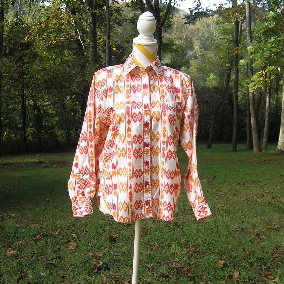 1980s Vintage Lizsport Petites All Cotton Shirt in Orange