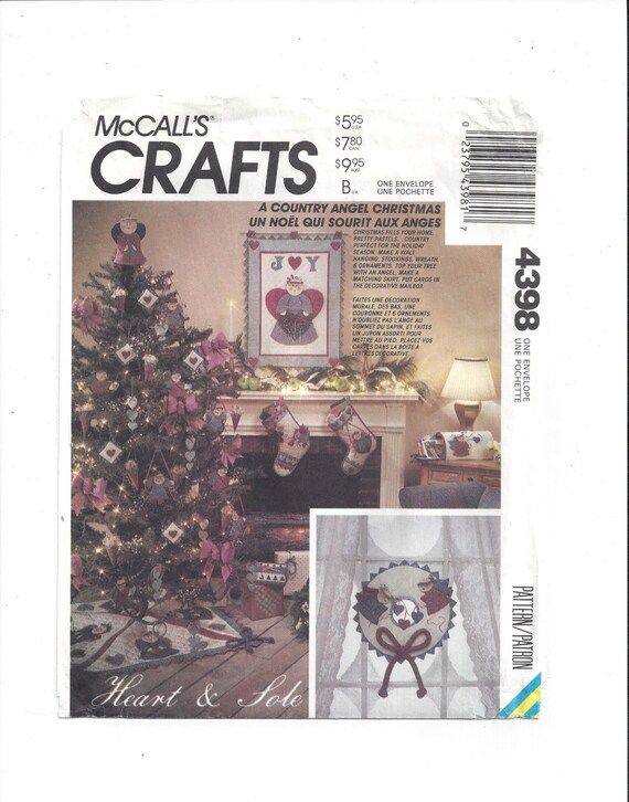 7864 UNCUT McCalls Vintage SEWING Pattern Christmas Santa Angel Stockings Decor
