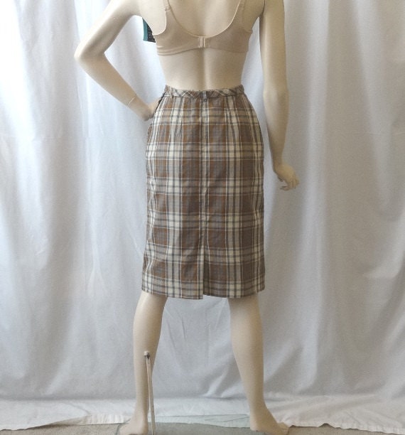 1960s Jantzen Pencil Skirt, Lined, Size 12, Brown… - image 3