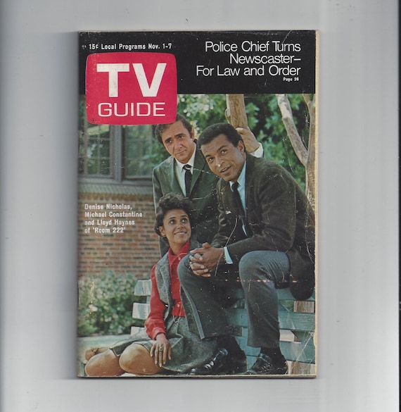 Tv Guide From November 1 1969 With Cover Featuring Room 222 Cast N Kentucky Ohio Regions Articles On Ed Sabol And Tom Reddin
