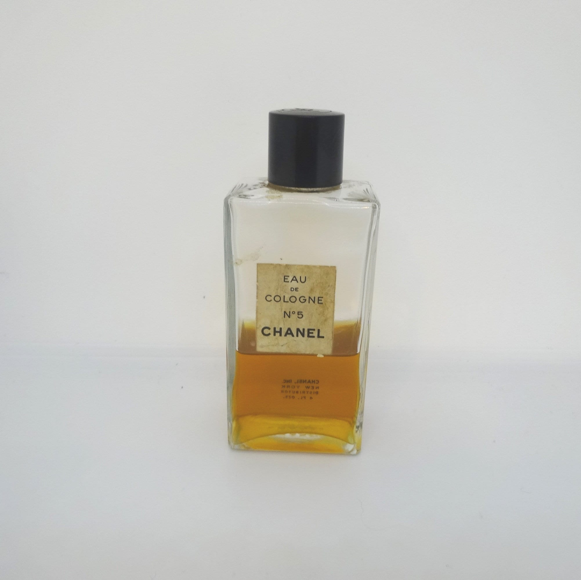 Chanel No 5 Eau De Cologne, 4 Oz, Half Content, Black Cap