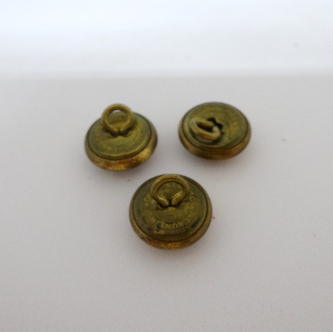 Set of 3 Brass H & M Military Style Buttons 3/8 Inch | Etsy