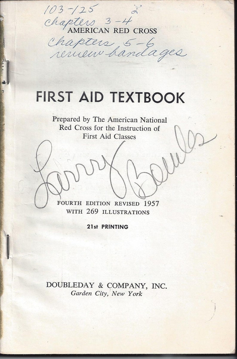 1957 American Red Cross First Aid Textbook 4th Ed. 249 Etsy