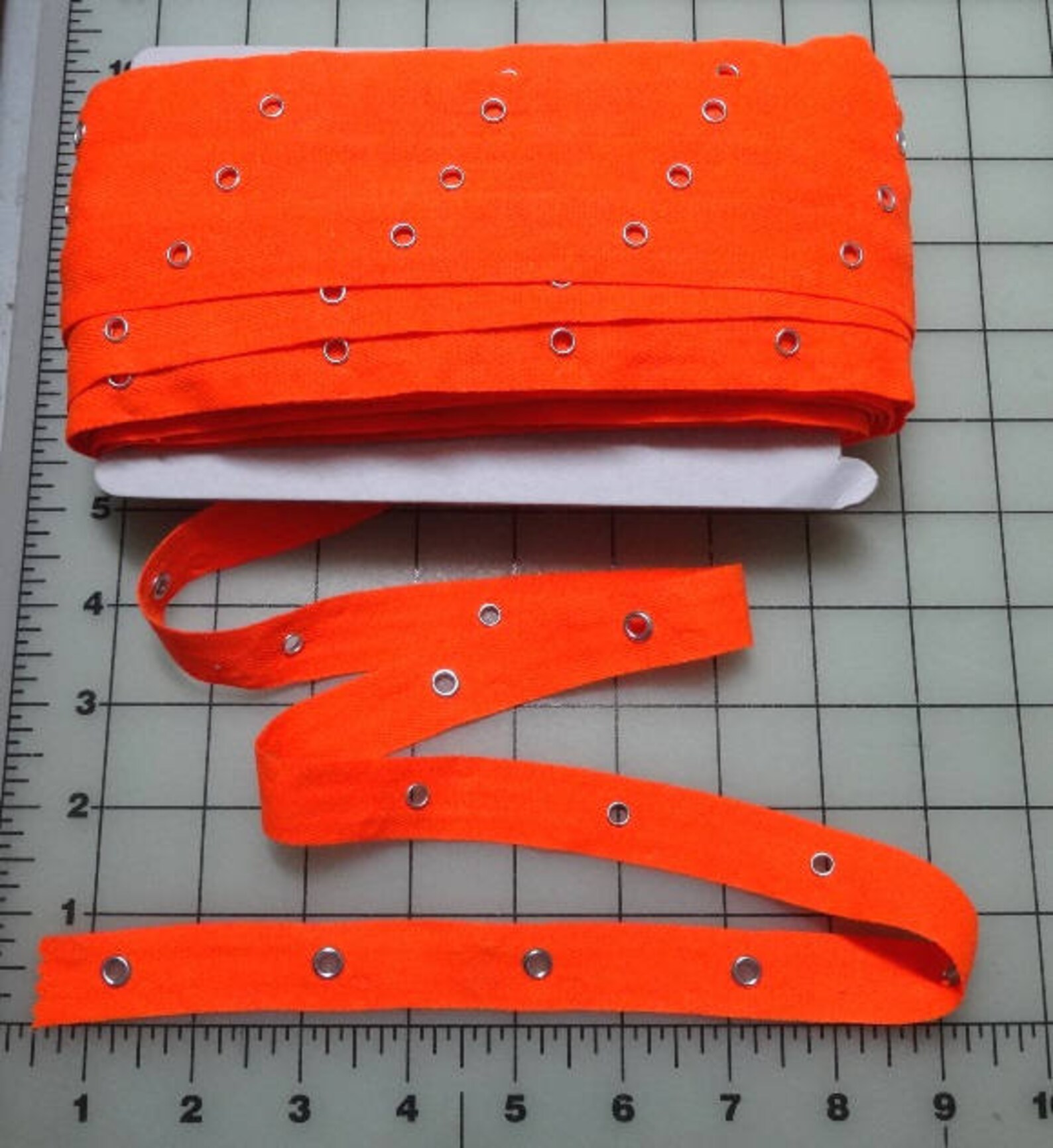 3/4 Inch ORANGE Eyelet Grommet Twill Tape Nickel Eyes 3/16 Etsy