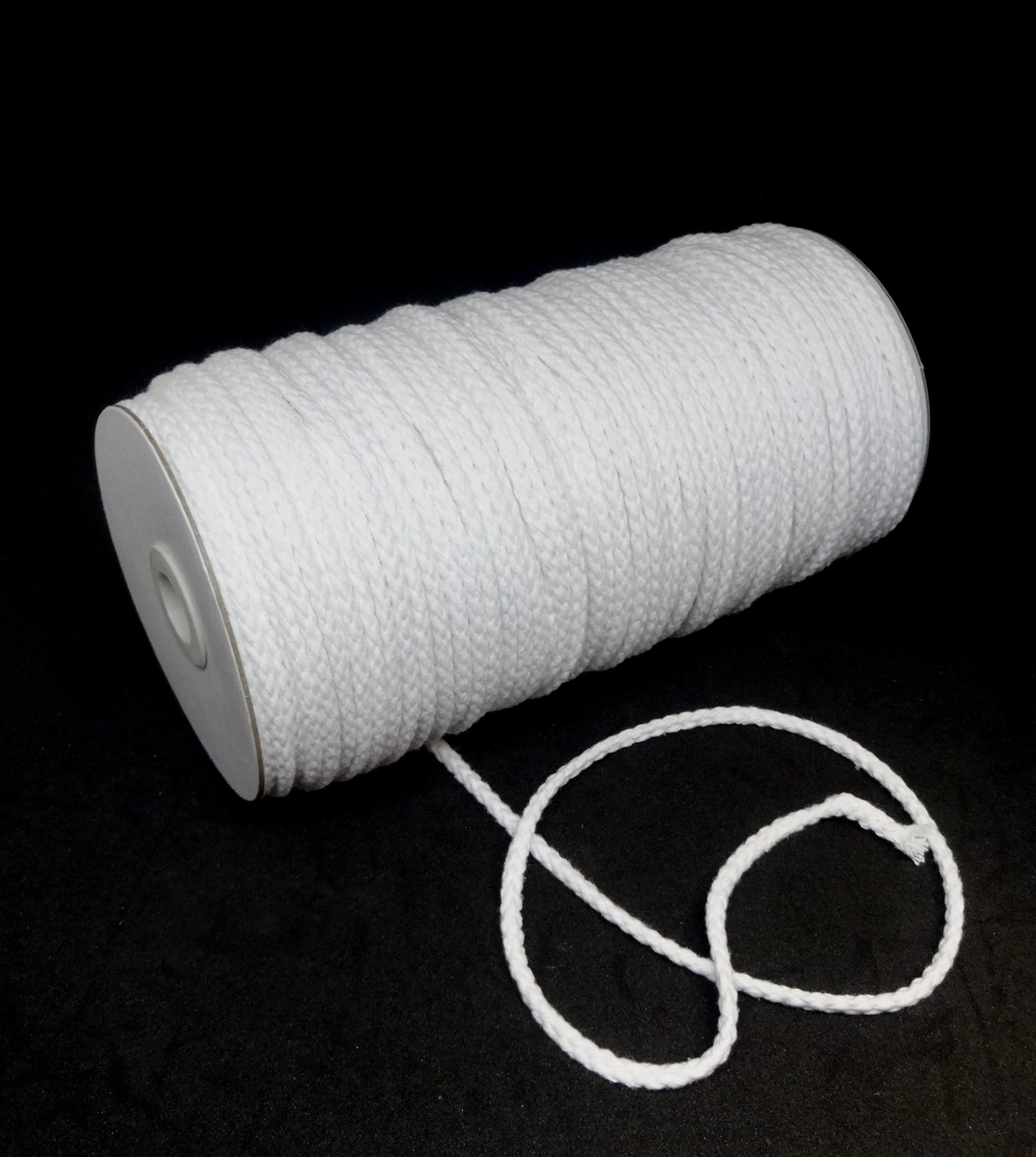 WHITE Cotton Drawstring Cord, In 2-YARD INCREMENTS, No Core, 1/4 Inch Wide, Sewing, Lace-Ups, Grommets, Hoods