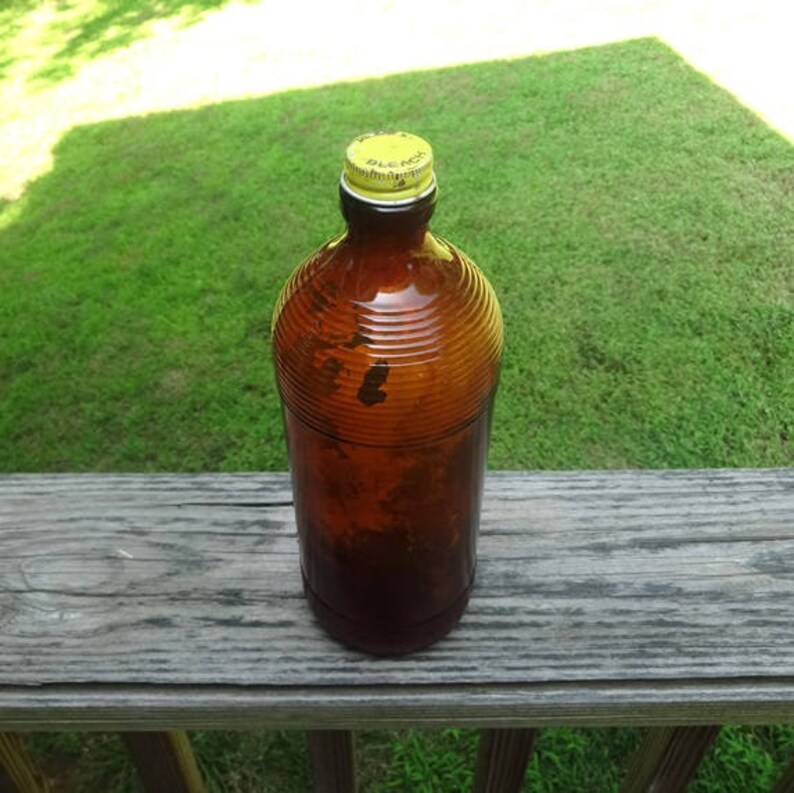 1950s Amber Purex Chlorine Bleach Quart Bottle With Lid 10 Etsy