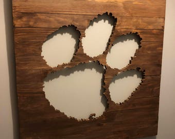 14" x 14" Clemson Tiger Cut Out