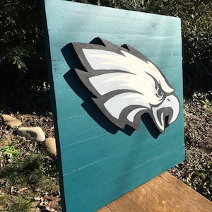 Philadelphia Eagles 3-D Wood Sign!  Hand Made!  Great for the Eagles Fan!