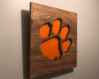 14" x 14" Clemson Tiger Cut Out