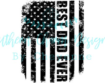 Beste Papa ever Flagge enthält weißes und schwarzes Design PNG DIGITAL DOWNLOAD für Sublimation oder Bildschirme