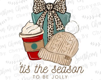 Tis the season preppy png digital download for sublimation or screens