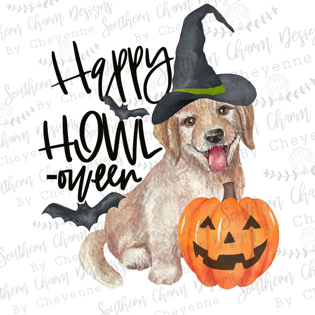Dog Halloween Happy Howloween Lab Puppy PNG DIGITAL DOWNLOAD for ...