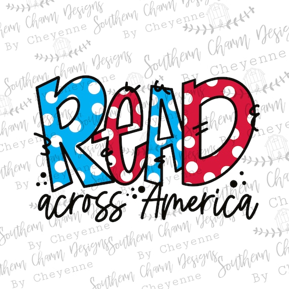 Read Across America Hand Lettered PNG Digital Download for Etsy