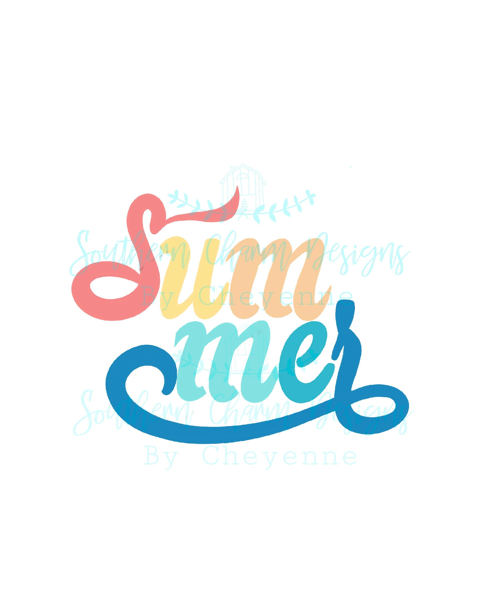 Colorful Summer Design PNG DIGITAL DOWNLOAD for Sublimation or Screens ...