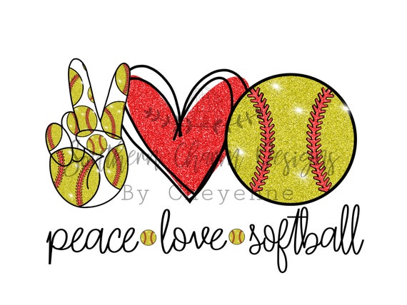 Free Free 256 Peace Love Softball Svg SVG PNG EPS DXF File