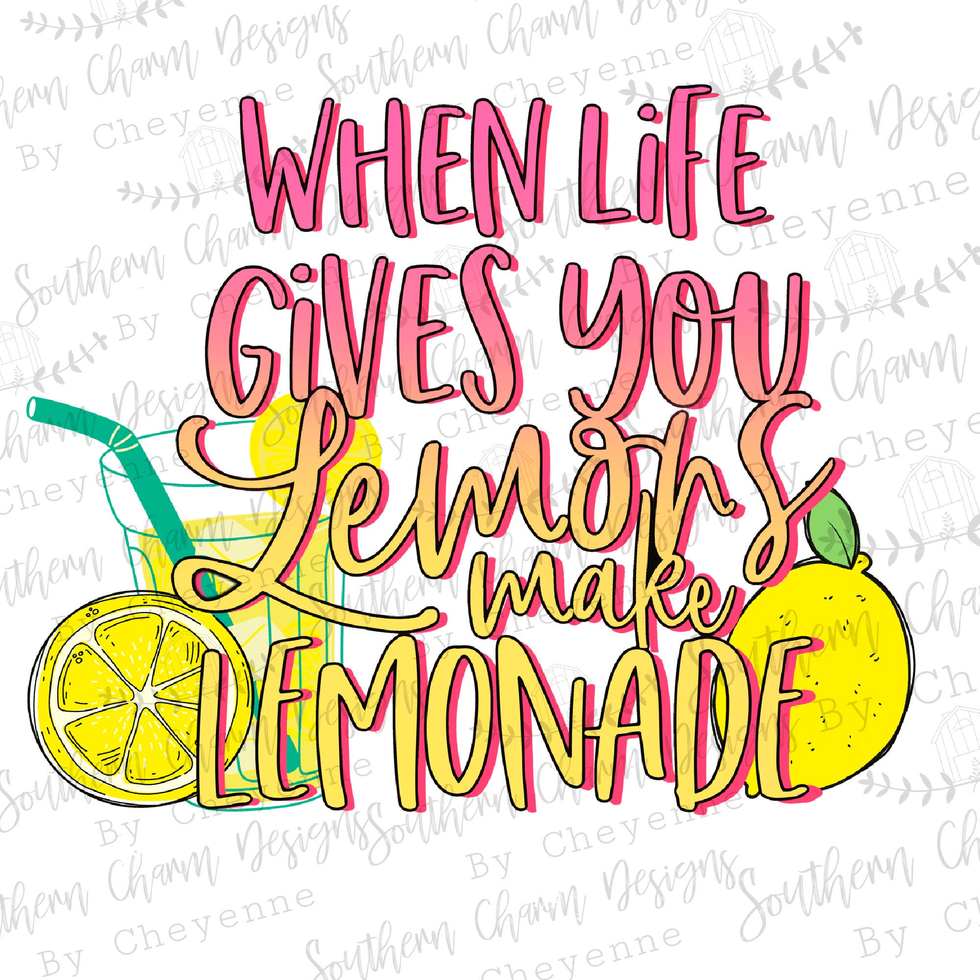 When life gives you lemons make Lemonade PNG Digital download for sub…